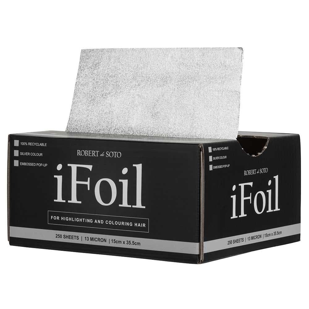 Robert de Soto iFoil Embossed Pop Up Foil 13 Micron 250 Sheets, 15cm x 35.5cm Silver 137838 