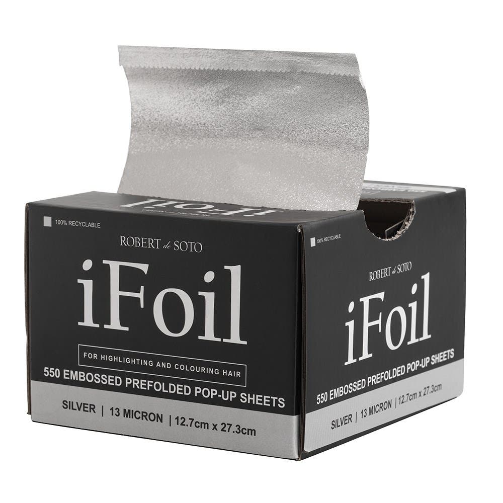 Robert de Soto iFoil Embossed Pop Up Foil 13 Micron 550 Sheets, 12.7cm x 27.3cm Silver 137850