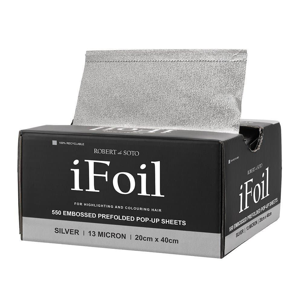 Robert de Soto iFoil Embossed Pop Up Foil 13 Micron 550 Sheets, 20cm x 40cm Silver 137852