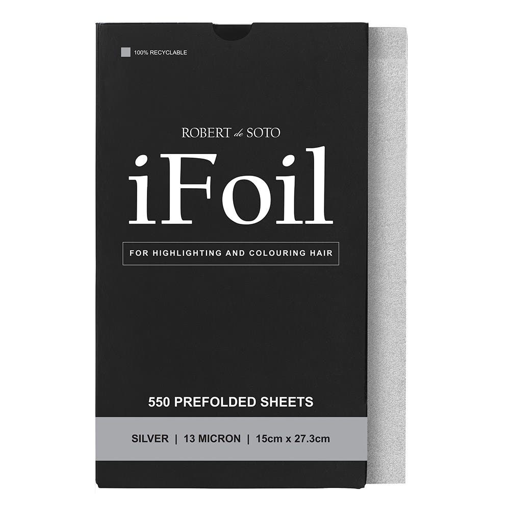Robert de Soto iFoil Pre Folded Foil 13 Micron 550 Sheets,15cm x 27.3cm Silver 137854