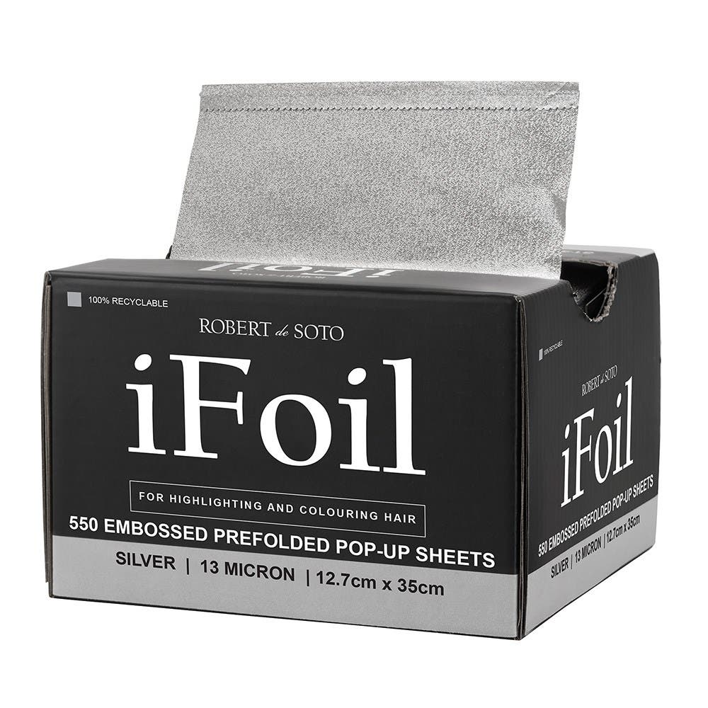 Robert de Soto iFoil Embossed Pop Up Foil 13 Micron 550 Sheets, 12.7cm x 35cm Silver 137856