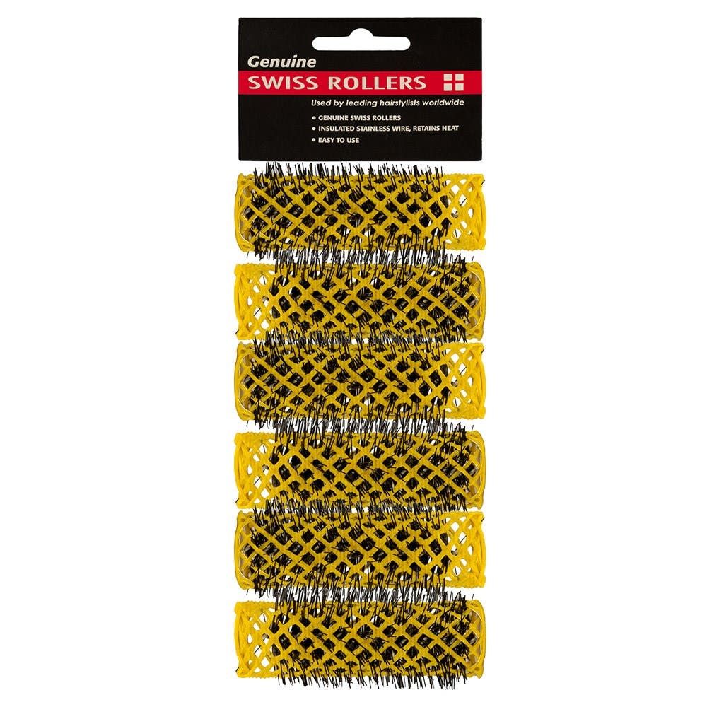 Dateline Professional 20mm Swiss Hair Rollers - Yellow 134701