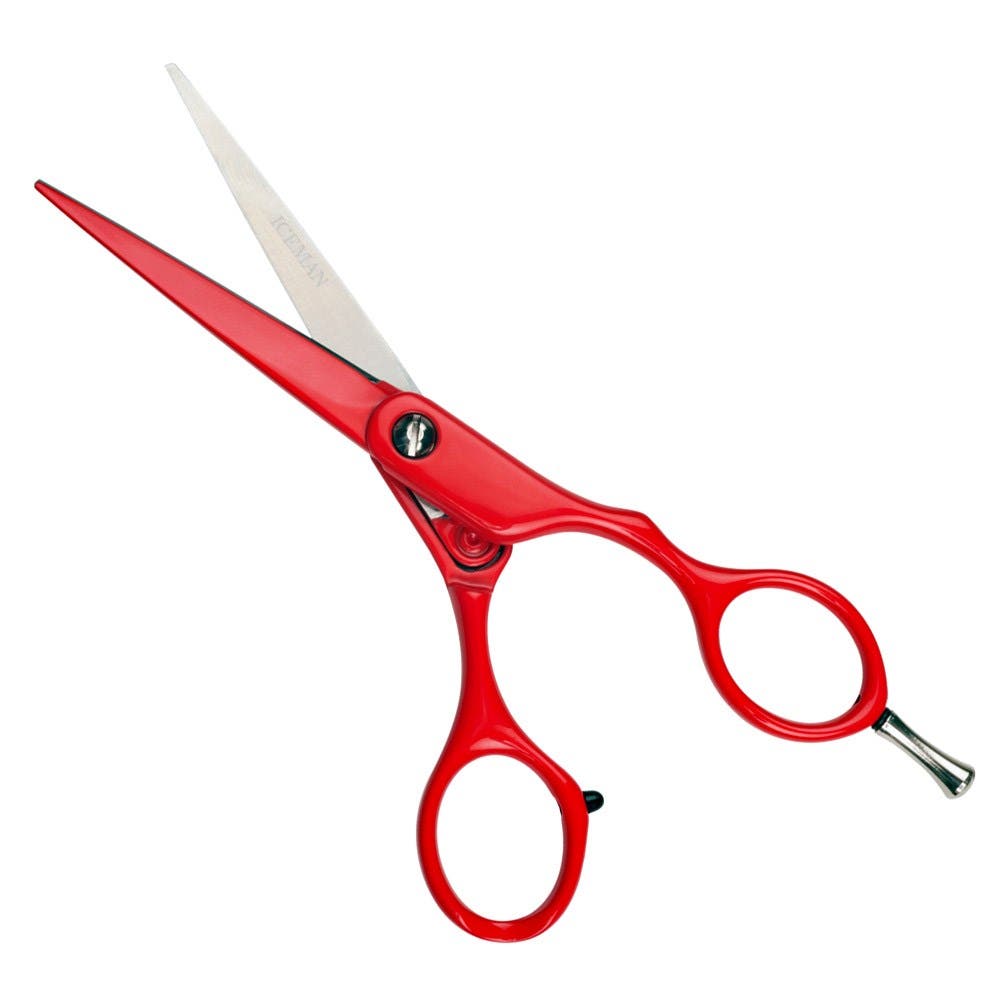 Iceman Retro 5.5" Hairdressing Scissors Red 170610