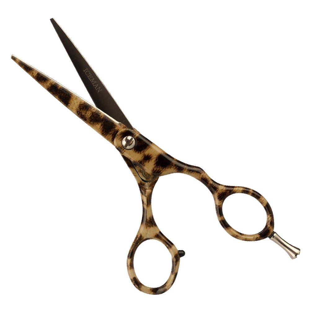 Iceman Retro 5.5" Hairdressing Scissors Leopard Print 170620