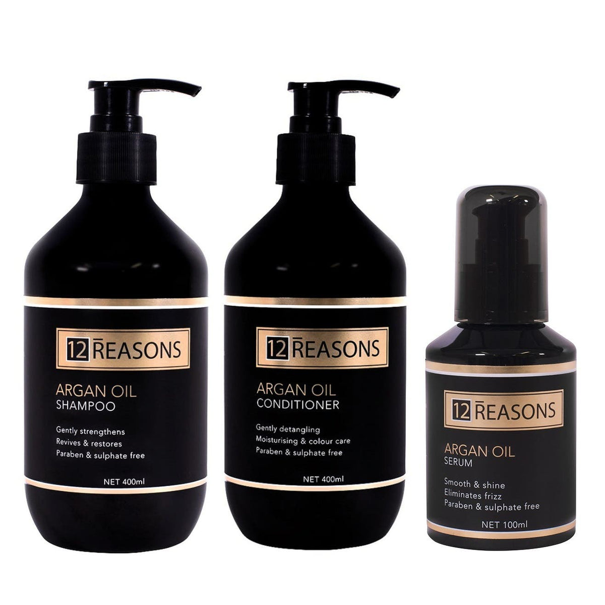 12Reasons Argan Oil Moisturise & Shine Trio (Argan Oil DUO & Serum 100ml)