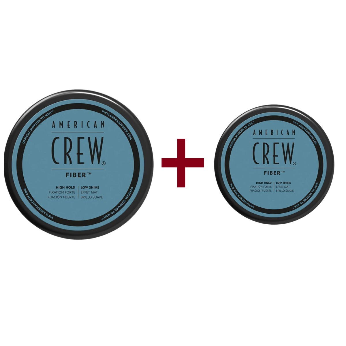 American Crew Fiber Duo (Full Size 85g + Travel Size 50g), High Hold Low Shine