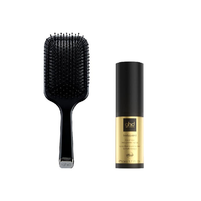 ghd mini paddle brush + ghd Bodyguard 50ml
