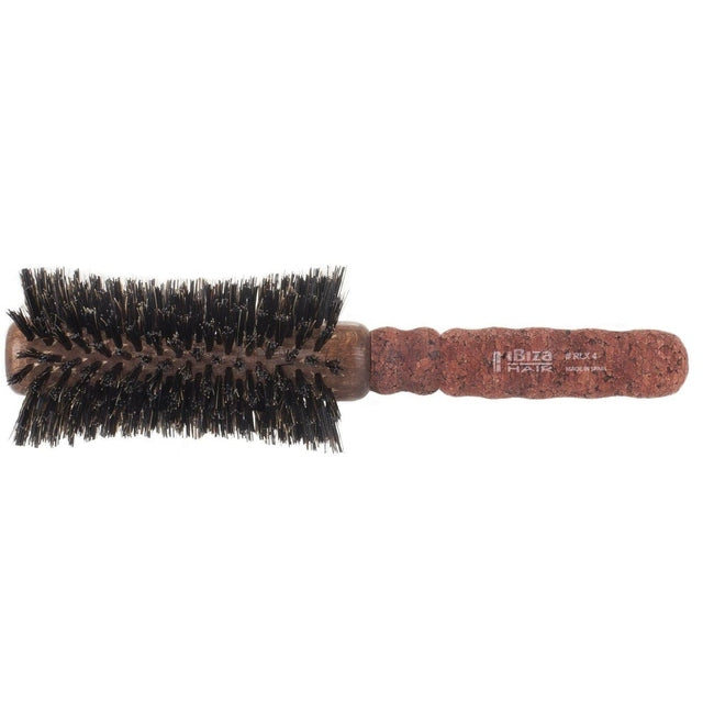 iBiza Hair Brush RLX Series, Red Extended Cork Handle - RLX4 65mm Medium