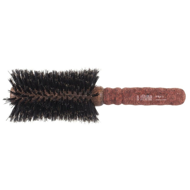 iBiza Hair Brush RLX Series, Red Extended Cork Handle - RLX5 80mm Large