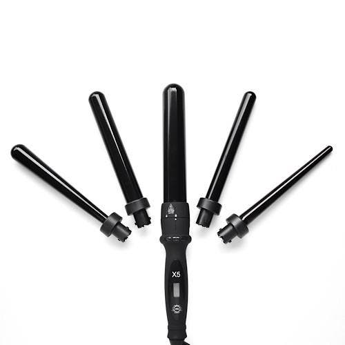 H2D Black X5 Professional Curling Wand with Mat & Clips