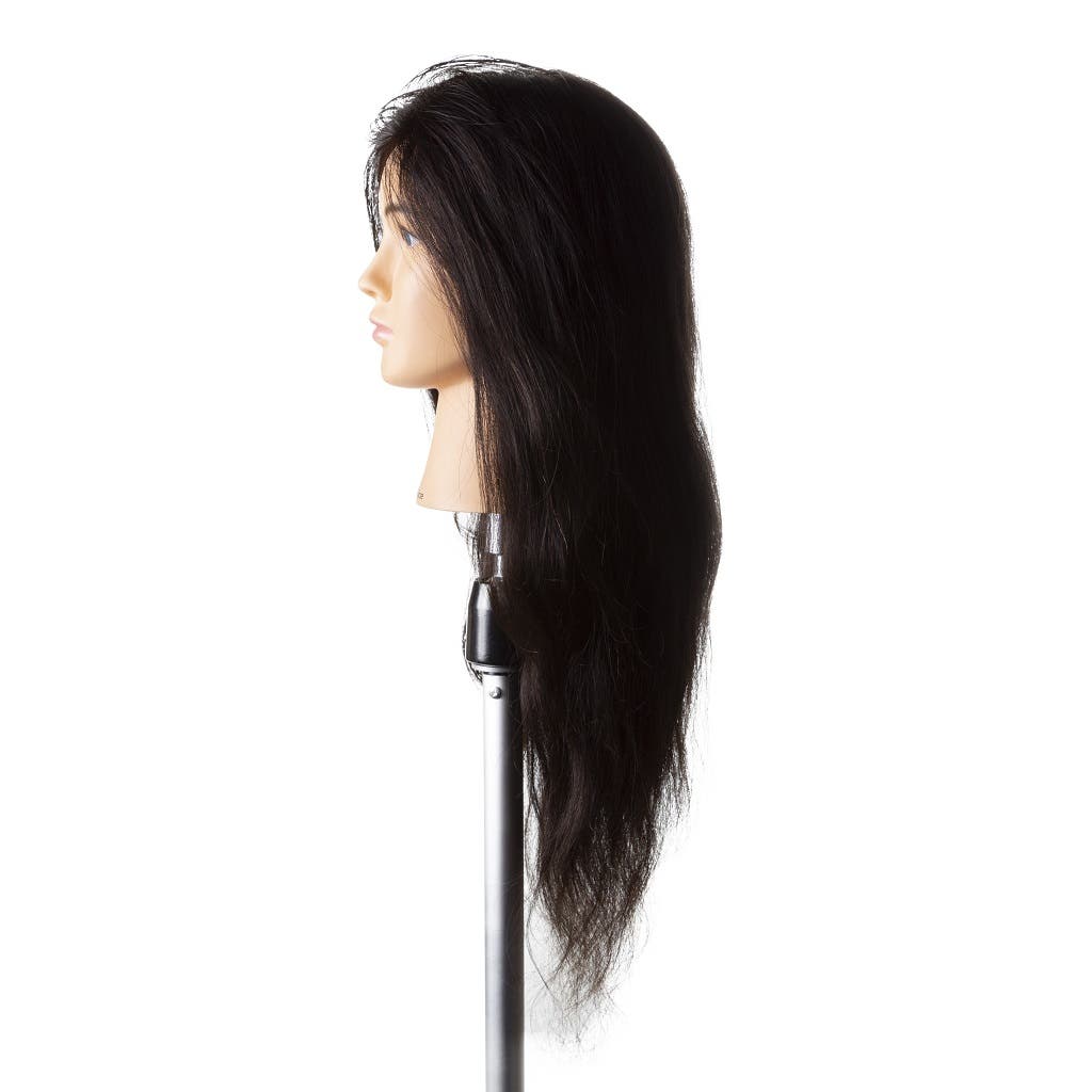 Janice SSS 100% Human Hair Mannequin Head Brown 24" 60cm