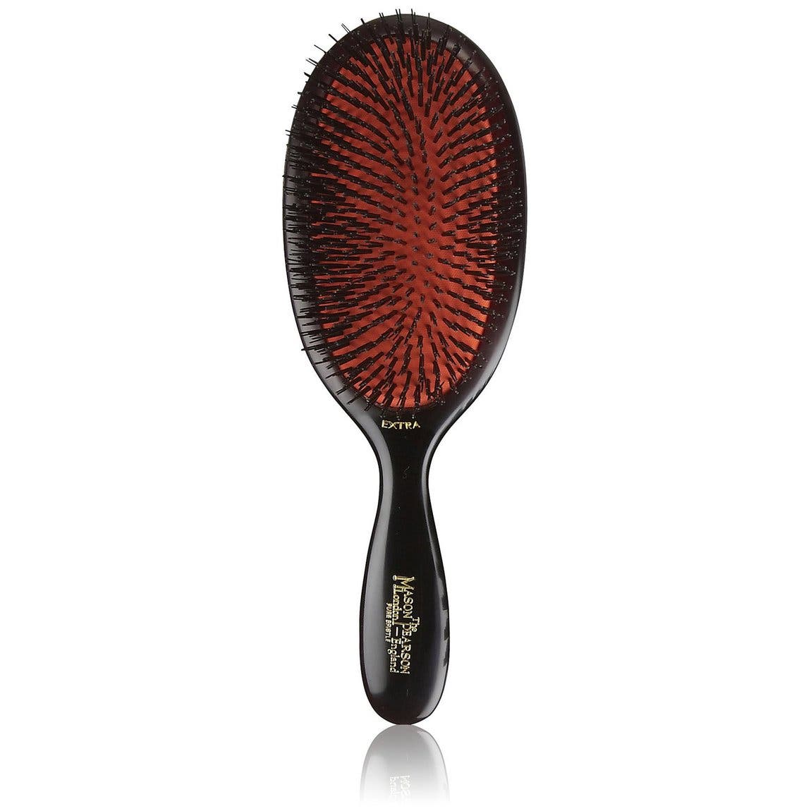 Mason Pearson Pure Boar Bristle - Large Extra B1 - Dark Ruby / Black