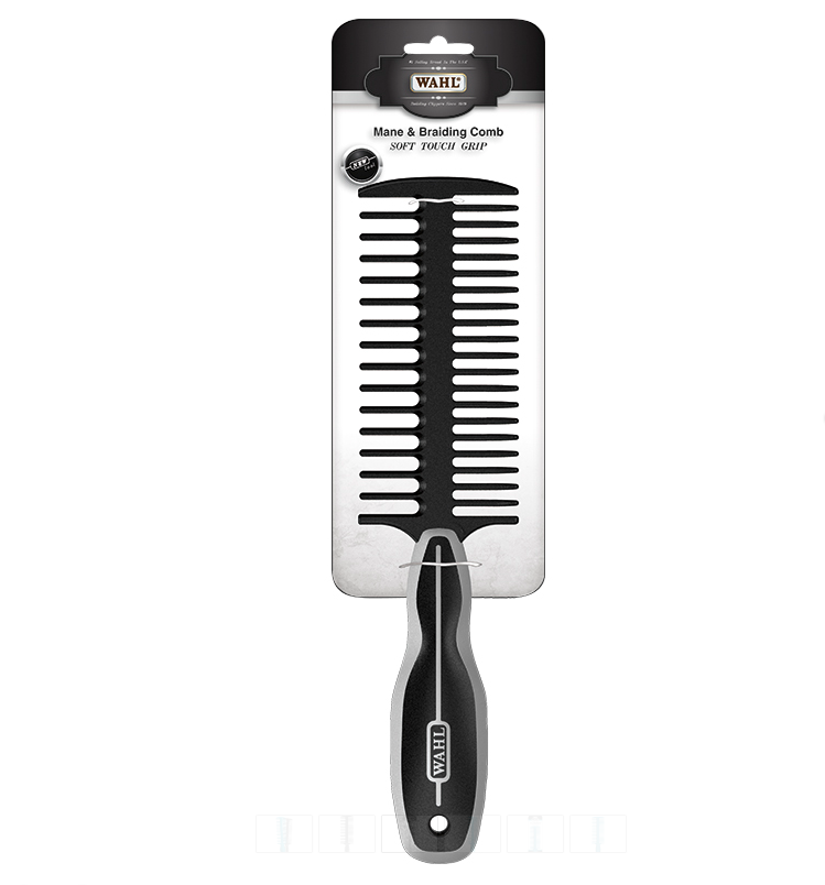 Wahl Mane & Braiding Comb Pet/Animal Tools / Brushes - Soft Touch Grip