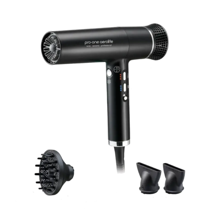 Pro-One Aerolite Hairdryer - Black
