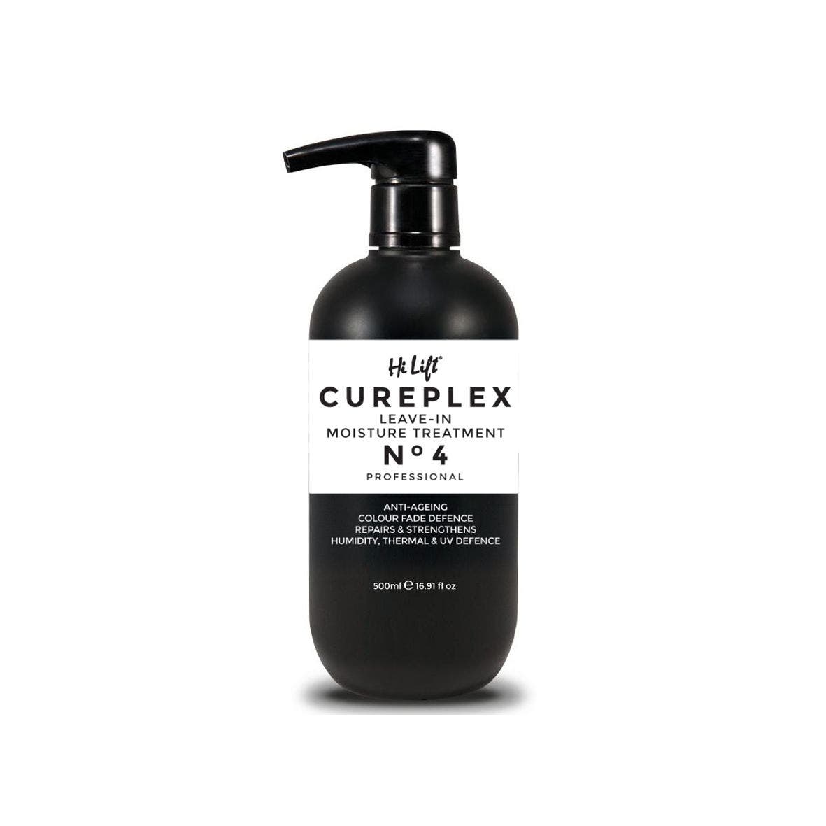 Hi Lift CUREPLEX BOND 500ml No.4 Leave-In Moisture Hair Treatment - Repairs & Strengthens Made in Italy