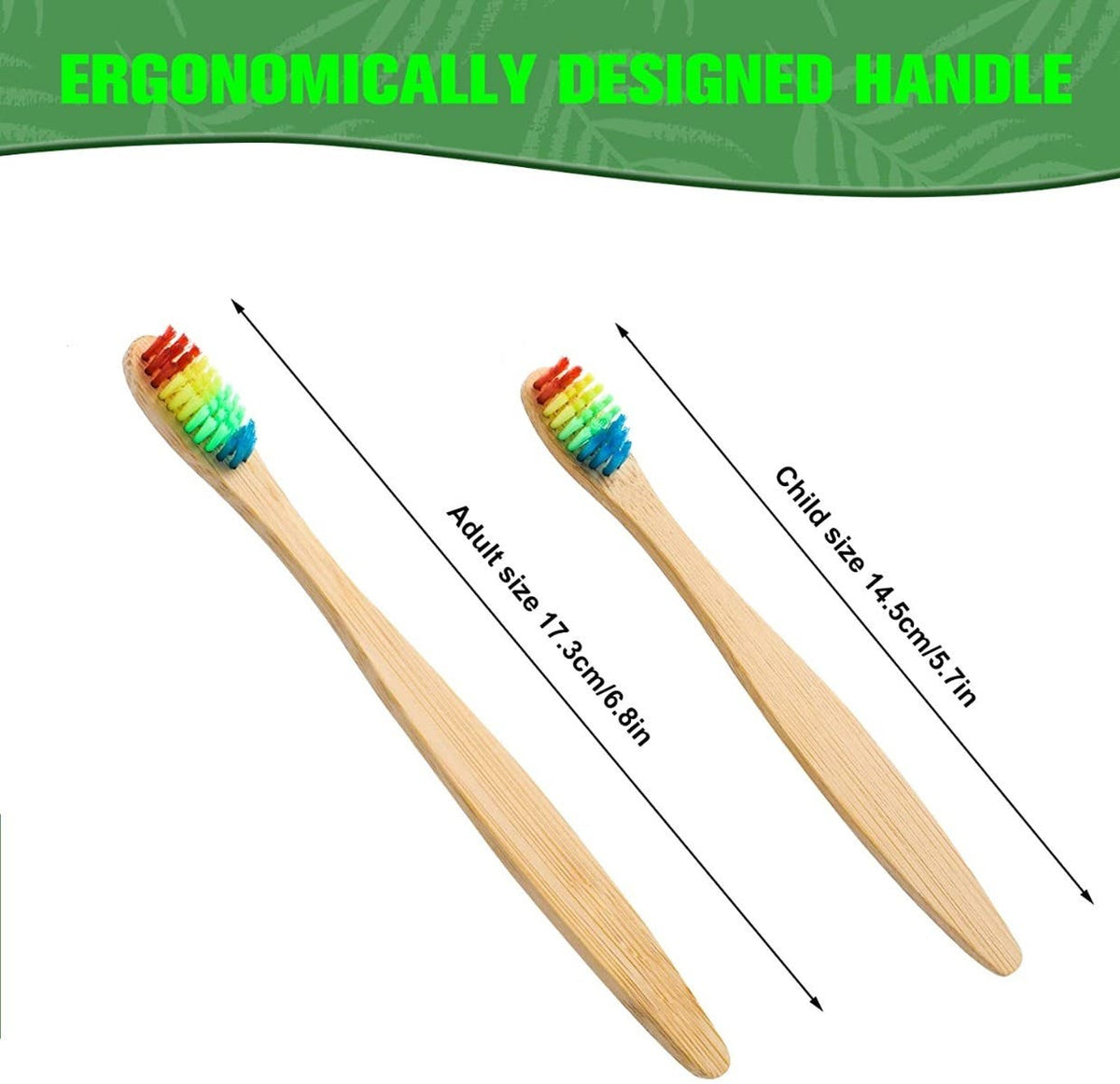 Eco-friendly Natural Bamboo Toothbrush Set, Extra soft bristle, BPA Free