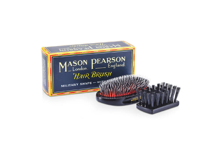 Mason Pearson - Bristle & Nylon Popular Large Size Military Hair Brush Dark Ruby - BN1M