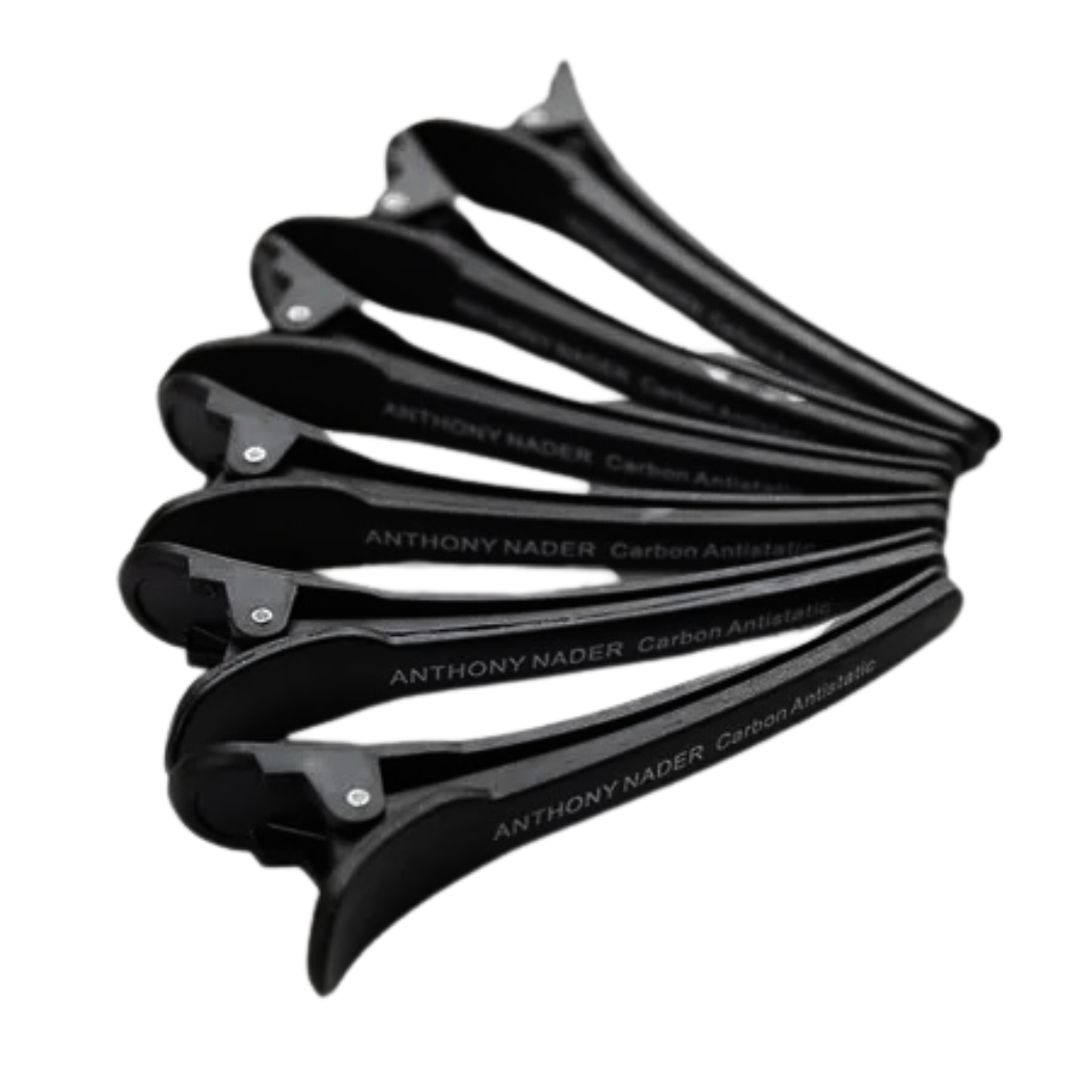 SSS Hair Carbon Fibre Hair Clips – 6-Pack | Anti-Static Sectioning Clips