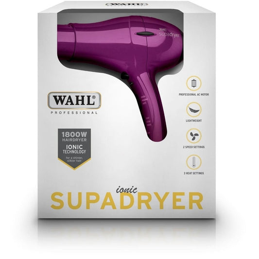 Wahl Supadryer Ionic Hair Dryer with Diffuser & Nozzle 1800W (3m Cord)