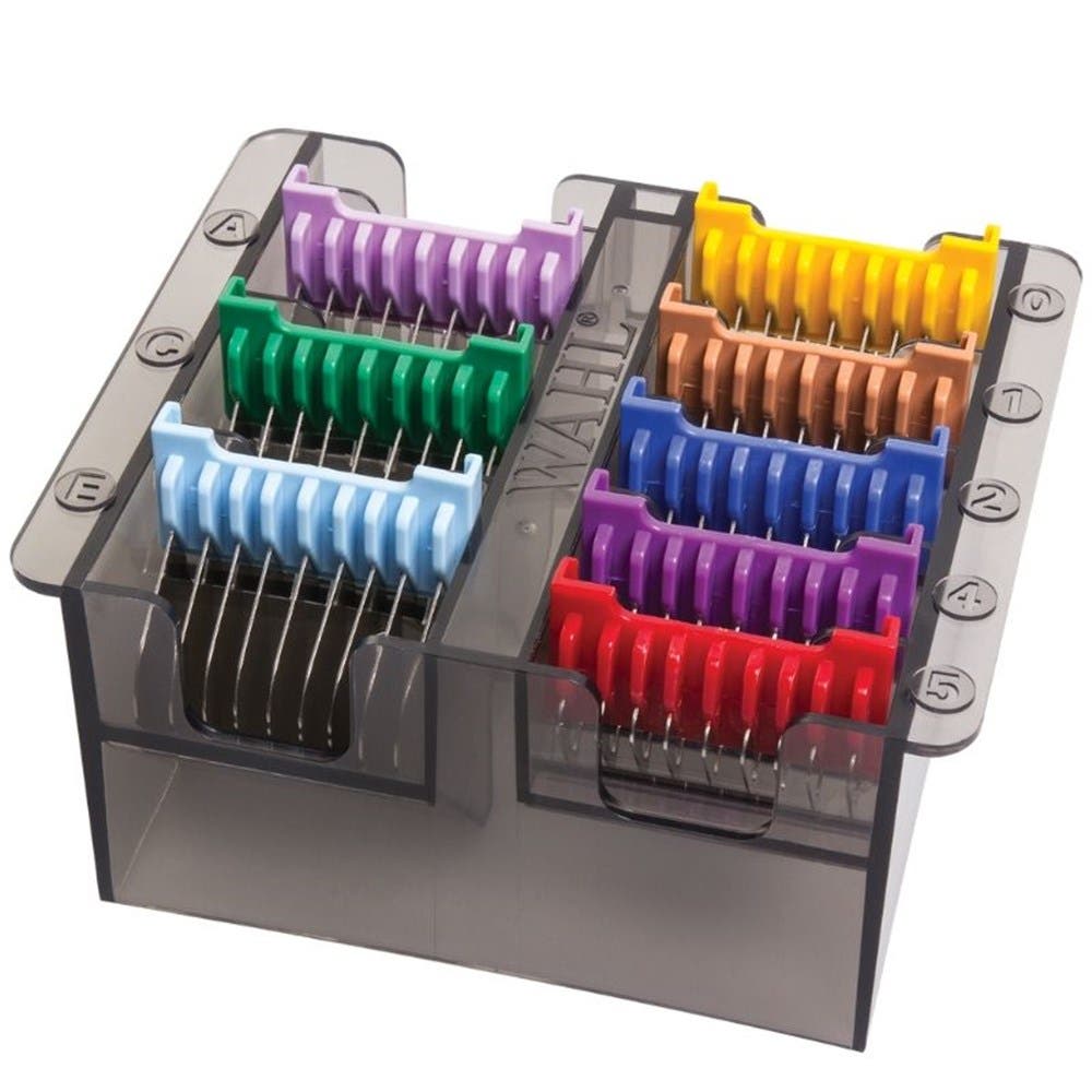 Wahl 5 in 1 Stainless Steel Guides/Metal Combs for pet clippers. Set of 8