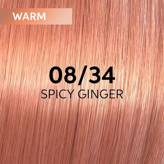 Wella Shinefinity Zero Lift Glaze 60ml - 08/34 Warm Spicy Ginger