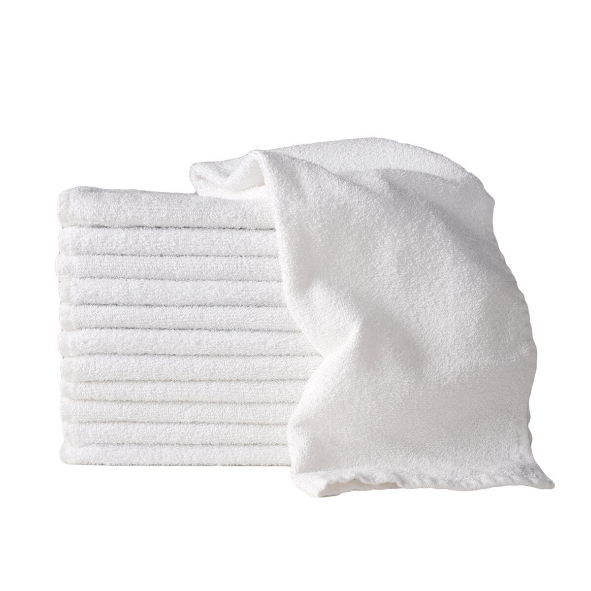 10 WHITE 100g SSS 100% Cotton Hand Towels Salon/Barber/Beauty/Gym/Hotel 40x70cm
